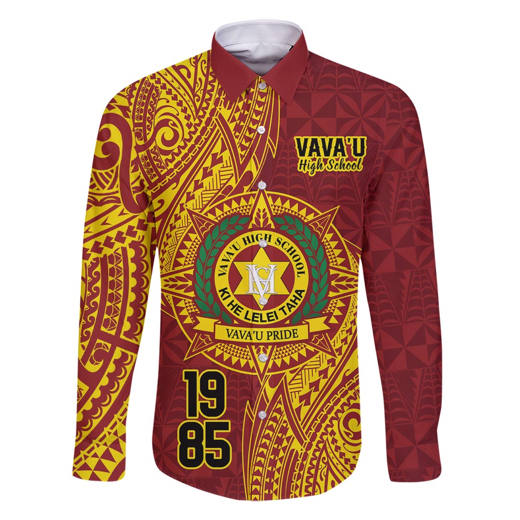 Personalised Tonga Vava'u High School Family Matching Summer Maxi Dress and Hawaiian Shirt Since 1985 Special Kupesi Pattern