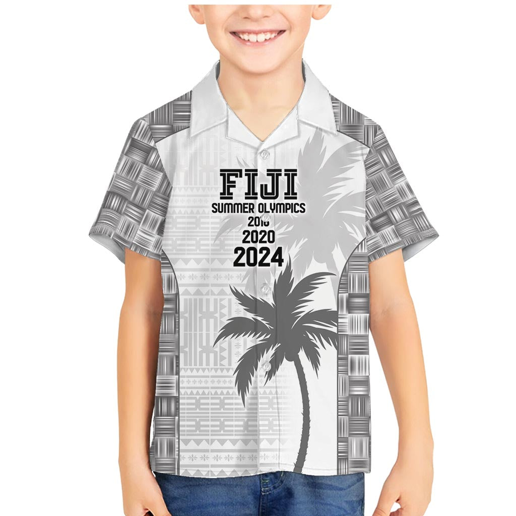 Custom Fiji Rugby Family Matching Mermaid Dress and Hawaiian Shirt History Champions World Cup 7s - White LT9 Son's Shirt White - Polynesian Pride