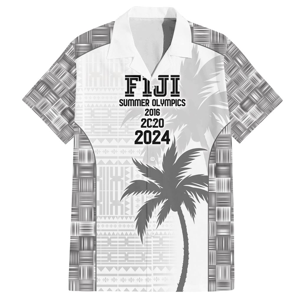 Custom Fiji Rugby Family Matching Tank Maxi Dress and Hawaiian Shirt History Champions World Cup 7s - White LT9 Dad's Shirt - Short Sleeve White - Polynesian Pride