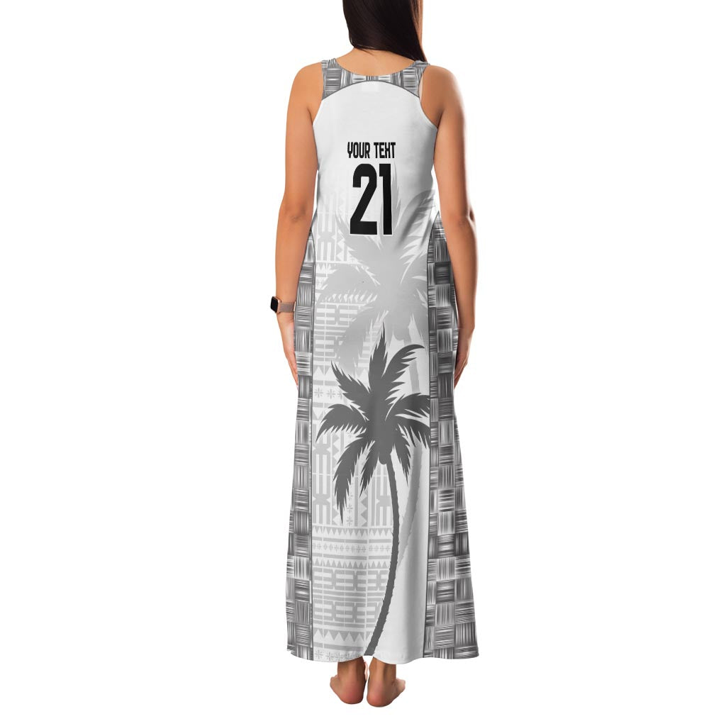 Custom Fiji Rugby Family Matching Tank Maxi Dress and Hawaiian Shirt History Champions World Cup 7s - White LT9 - Polynesian Pride