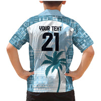 Custom Fiji Rugby Family Matching Mermaid Dress and Hawaiian Shirt History Champions World Cup 7s - Bllue LT9 - Polynesian Pride