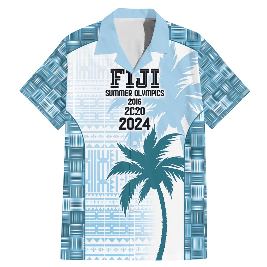 Custom Fiji Rugby Family Matching Mermaid Dress and Hawaiian Shirt History Champions World Cup 7s - Bllue LT9 Dad's Shirt - Short Sleeve Blue - Polynesian Pride