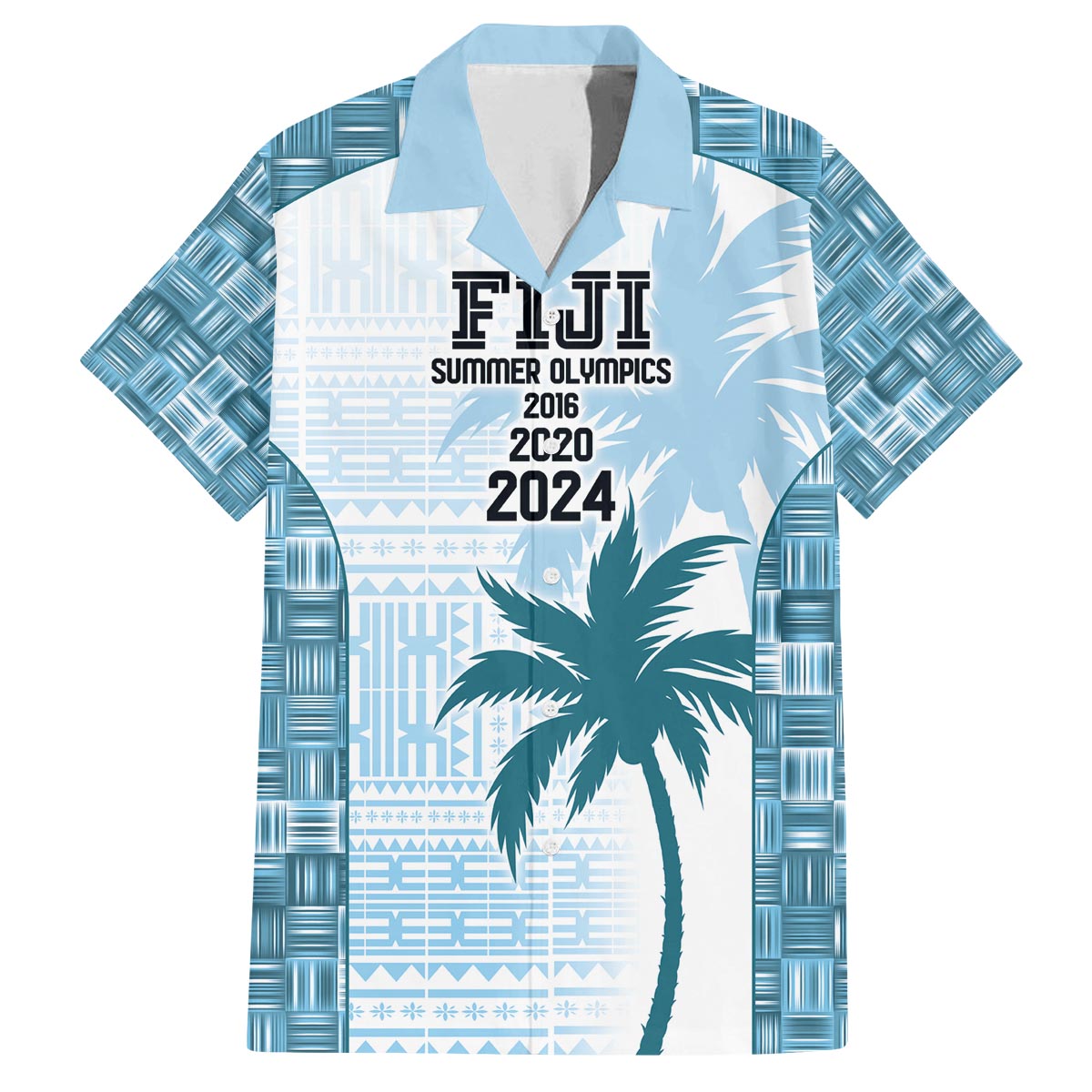 Custom Fiji Rugby Family Matching Off The Shoulder Long Sleeve Dress and Hawaiian Shirt History Champions World Cup 7s - Bllue LT9 Dad's Shirt - Short Sleeve Blue - Polynesian Pride