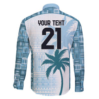 Custom Fiji Rugby Family Matching Off Shoulder Short Dress and Hawaiian Shirt History Champions World Cup 7s - Bllue LT9 - Polynesian Pride