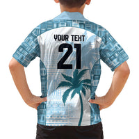 Custom Fiji Rugby Family Matching Summer Maxi Dress and Hawaiian Shirt History Champions World Cup 7s - Bllue LT9 - Polynesian Pride