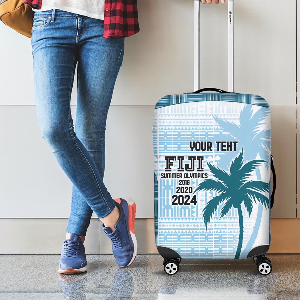 Custom Fiji Rugby Luggage Cover History Champions World Cup 7s - Bllue LT9 - Polynesian Pride