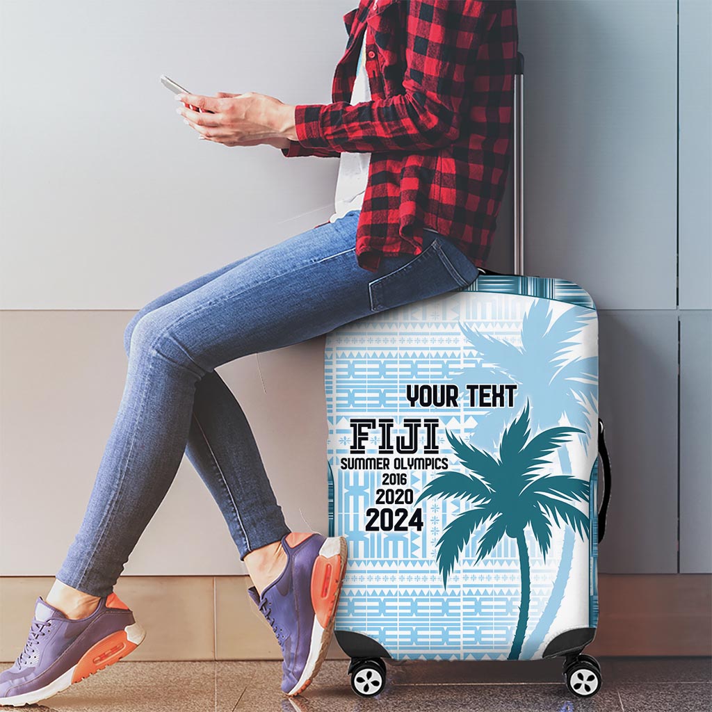 Custom Fiji Rugby Luggage Cover History Champions World Cup 7s - Bllue LT9 - Polynesian Pride