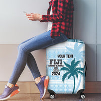 Custom Fiji Rugby Luggage Cover History Champions World Cup 7s - Bllue LT9 - Polynesian Pride