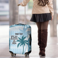 Custom Fiji Rugby Luggage Cover History Champions World Cup 7s - Bllue LT9 - Polynesian Pride