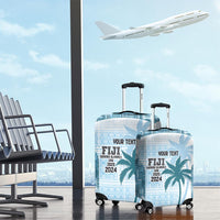 Custom Fiji Rugby Luggage Cover History Champions World Cup 7s - Bllue LT9 - Polynesian Pride