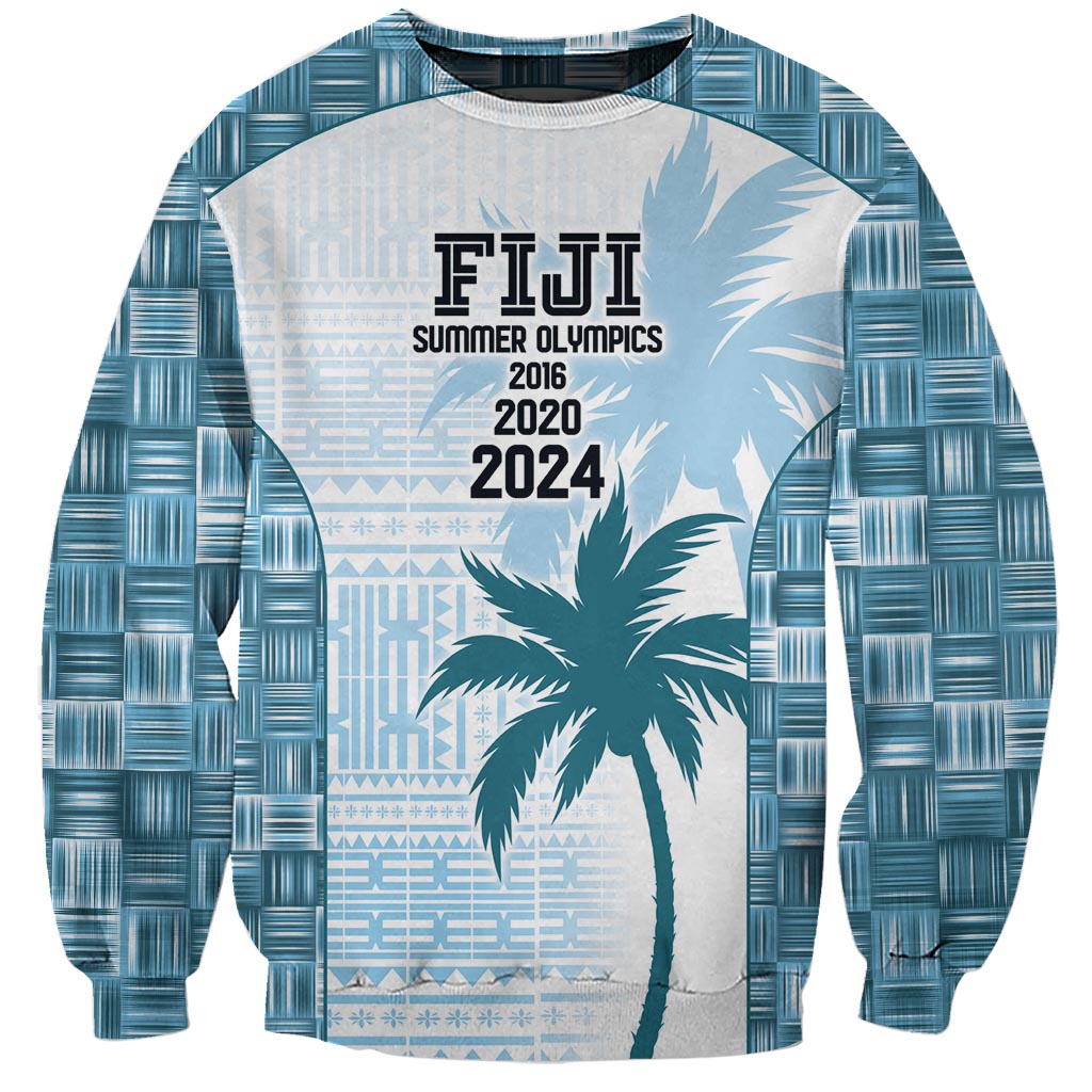 Custom Fiji Rugby Sweatshirt History Champions World Cup 7s - Bllue