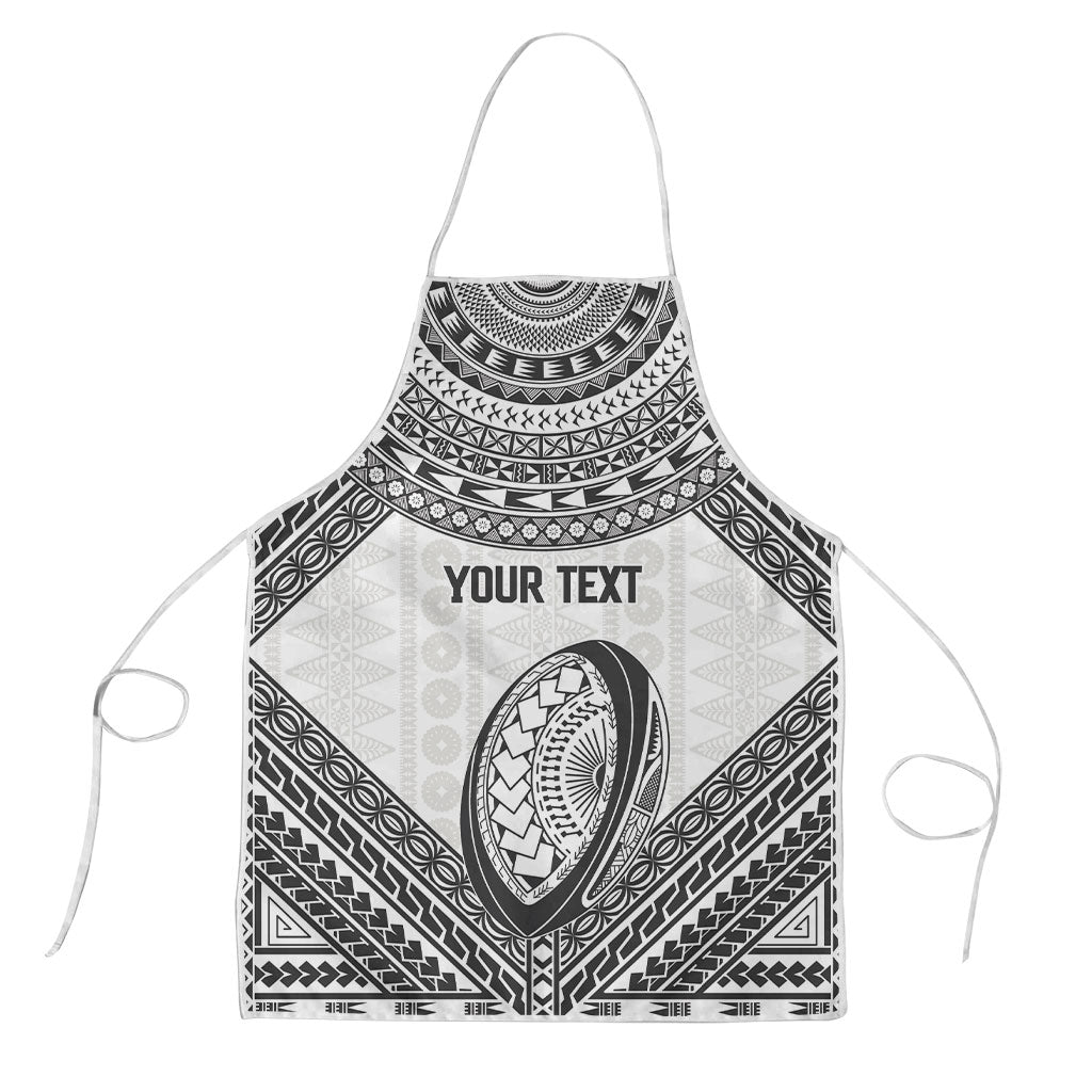 Custom Rugby Fiji National Heritage Apron White Traditional Masi Inspired LT9 White - Polynesian Pride