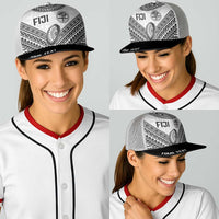 Personalised Rugby Fiji National Heritage Baseball Net Cap White Traditional Masi Inspired
