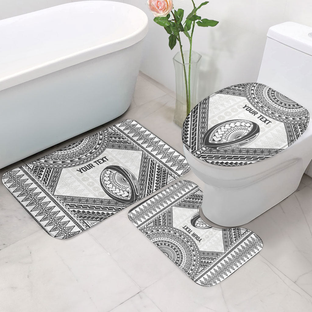 Custom Rugby Fiji National Heritage Bathroom Set White Traditional Masi Inspired