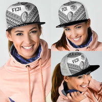 Personalised Rugby Fiji National Heritage Mesh Trucker Cap White Traditional Masi Inspired