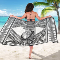 Custom Rugby Fiji National Heritage Sarong White Traditional Masi Inspired