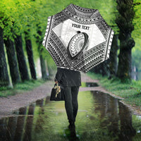 Custom Rugby Fiji National Heritage Umbrella White Traditional Masi Inspired