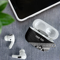 Custom Rugby Fiji AirPods Case Black Traditional Masi Inspired