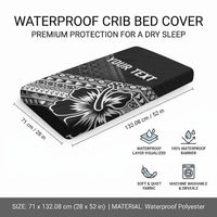 Custom Rugby Fiji Baby Bed Cover Black Traditional Masi Inspired LT9 - Polynesian Pride