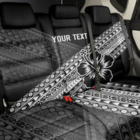 Custom Rugby Fiji Back Car Seat Cover Black Traditional Masi Inspired