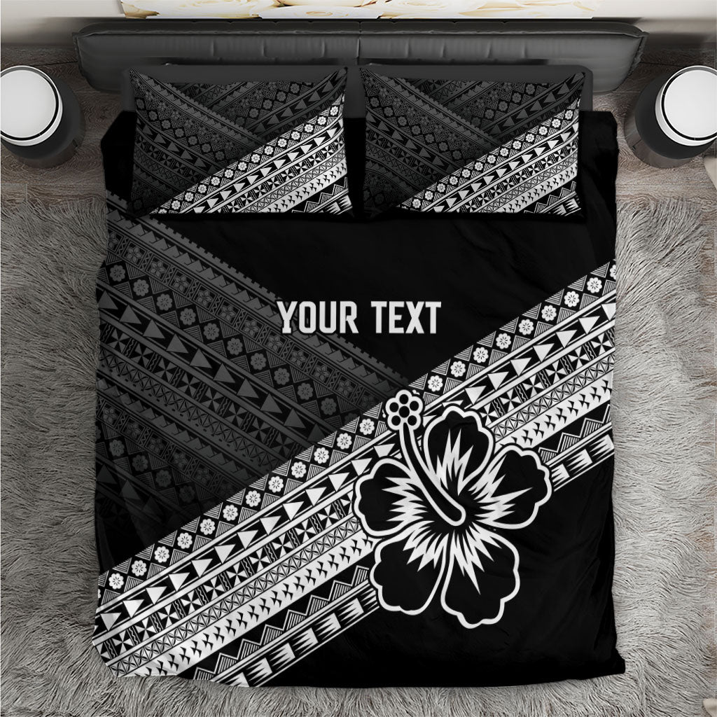 Custom Rugby Fiji Bedding Set Black Traditional Masi Inspired LT9 Black - Polynesian Pride