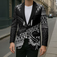 Custom Rugby Fiji Blazer Black Traditional Masi Inspired