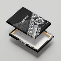 Custom Rugby Fiji Canvas Wall Art Black Traditional Masi Inspired