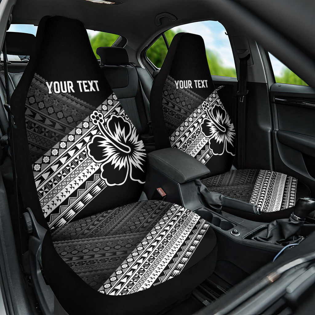 Custom Rugby Fiji Car Seat Cover Black Traditional Masi Inspired LT9 One Size Black - Polynesian Pride
