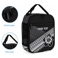 Custom Rugby Fiji Lunch Bag Black Traditional Masi Inspired LT9 - Polynesian Pride