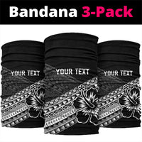 Custom Rugby Fiji Neck Gaiter Black Traditional Masi Inspired