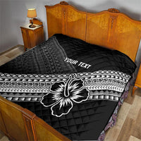 Custom Rugby Fiji Quilt Black Traditional Masi Inspired