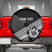 Custom Rugby Fiji Spare Tire Cover Black Traditional Masi Inspired