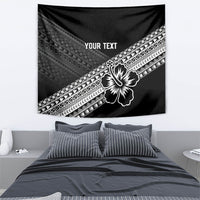 Custom Rugby Fiji Tapestry Black Traditional Masi Inspired