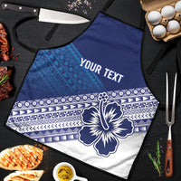 Custom Rugby Fiji Apron Blue Traditional Masi Inspired