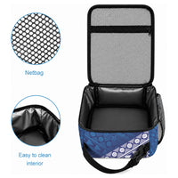 Custom Rugby Fiji Lunch Bag Blue Traditional Masi Inspired LT9 - Polynesian Pride