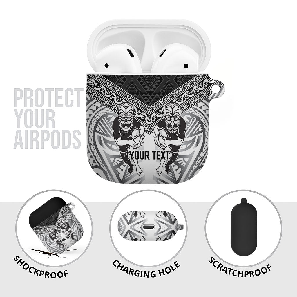 Custom Rugby New Zealand Black Fern AirPods Case Niho Taniwha Inspired