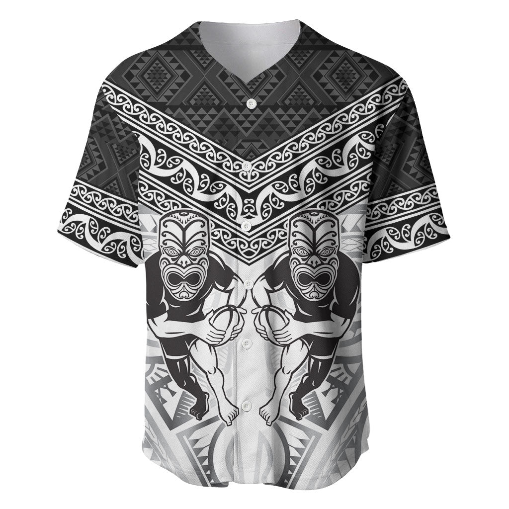 Custom Rugby New Zealand Black Fern Baseball Jersey Niho Taniwha Inspired