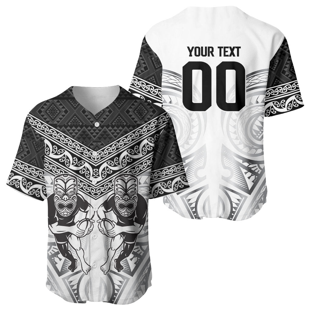 Custom Rugby New Zealand Black Fern Baseball Jersey Niho Taniwha Inspired