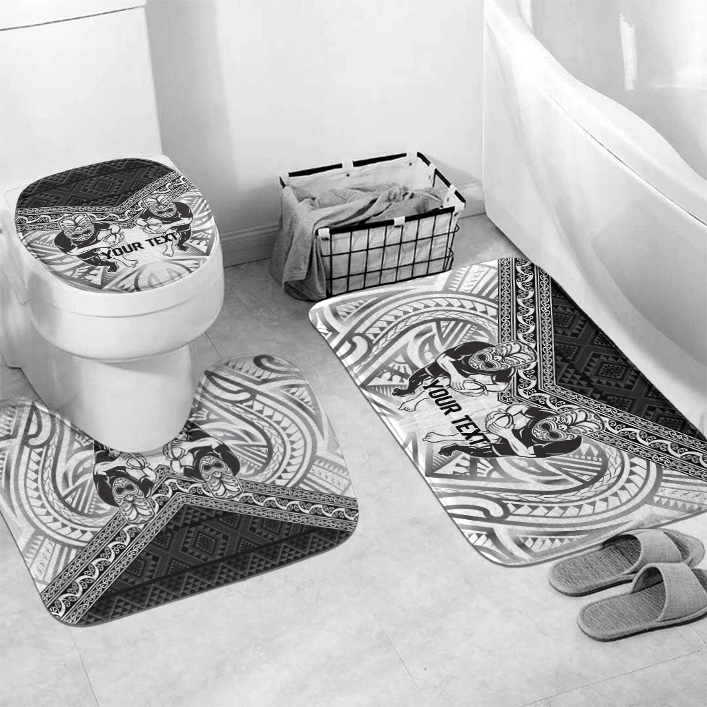 Custom Rugby New Zealand Black Fern Bathroom Set Niho Taniwha Inspired