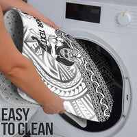 Custom Rugby New Zealand Black Fern Bathroom Set Niho Taniwha Inspired