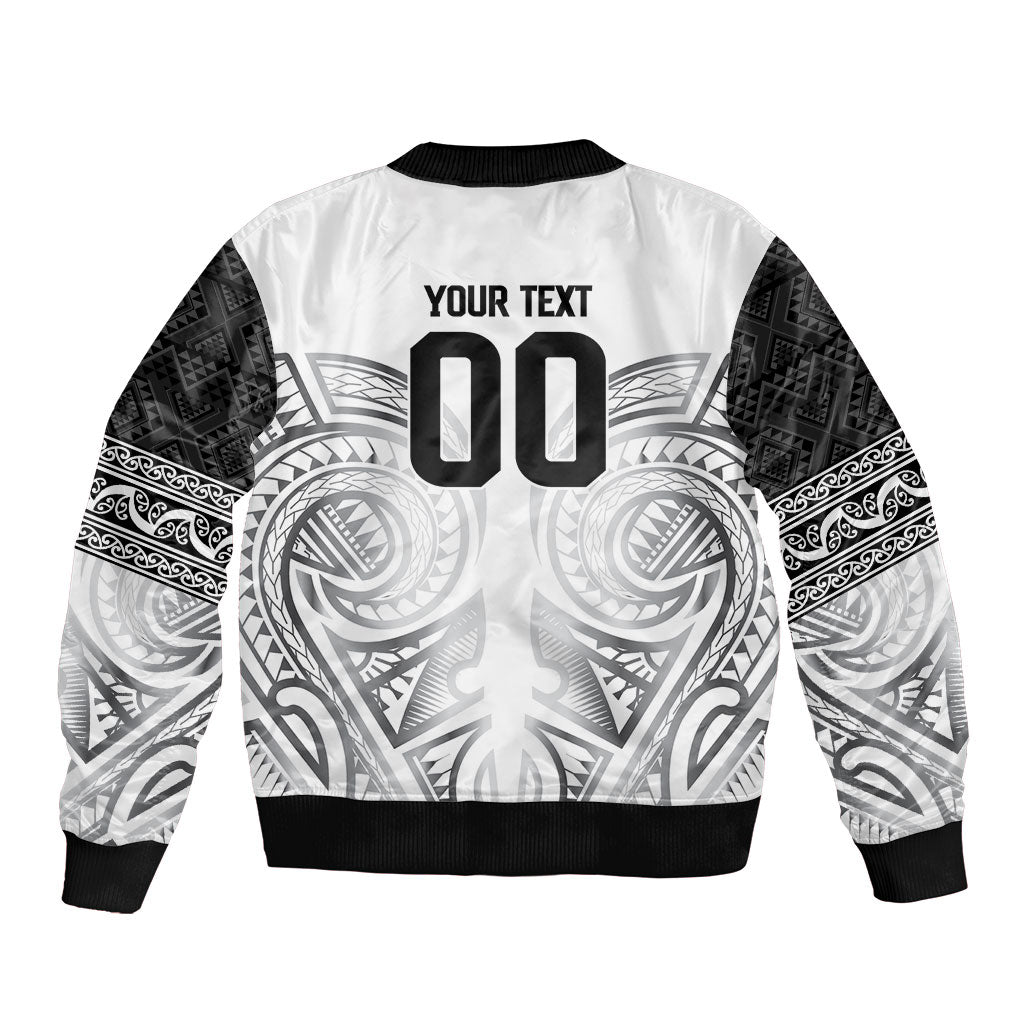 Custom Rugby New Zealand Black Fern Bomber Jacket Niho Taniwha Inspired