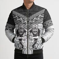 Custom Rugby New Zealand Black Fern Bomber Puffer Jacket Niho Taniwha Inspired