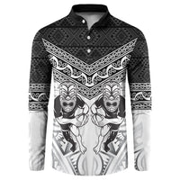 Custom Rugby New Zealand Black Fern Button Sweatshirt Niho Taniwha Inspired