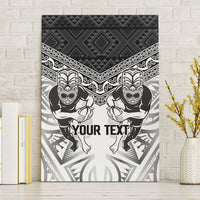 Custom Rugby New Zealand Black Fern Canvas Wall Art Niho Taniwha Inspired