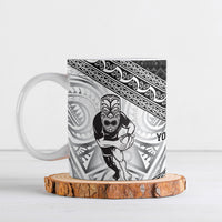 Custom Rugby New Zealand Black Fern Ceramic Mug Niho Taniwha Inspired