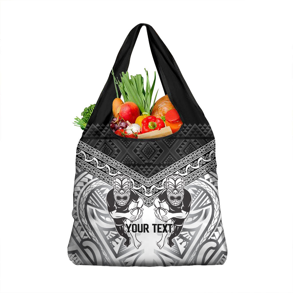 Custom Rugby New Zealand Black Fern Grocery Bag Niho Taniwha Inspired