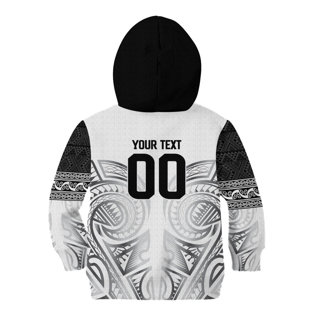 Custom Rugby New Zealand Black Fern Kid Hoodie Niho Taniwha Inspired