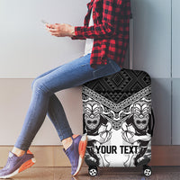 Custom Rugby New Zealand Black Fern Luggage Cover Niho Taniwha Inspired