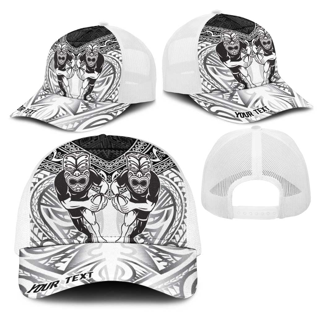Personalised Rugby New Zealand Black Fern Mesh Trucker Cap Niho Taniwha Inspired
