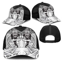 Personalised Rugby New Zealand Black Fern Mesh Trucker Cap Niho Taniwha Inspired